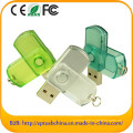 Transparente Swivel USB personalizado disco de memória USB Pendrive (ET615)